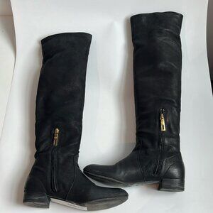 Prada Leather Knee High Boots
